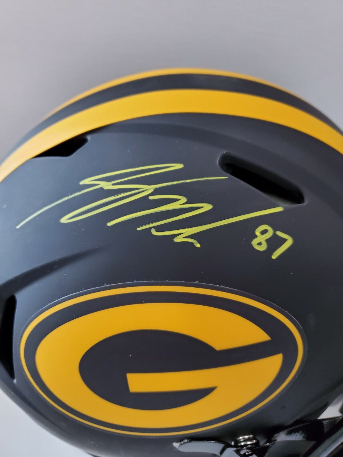 Green Bay Packers Jordy Nelson Signed Full Size Eclipse Auth Helmet Beckett Coa