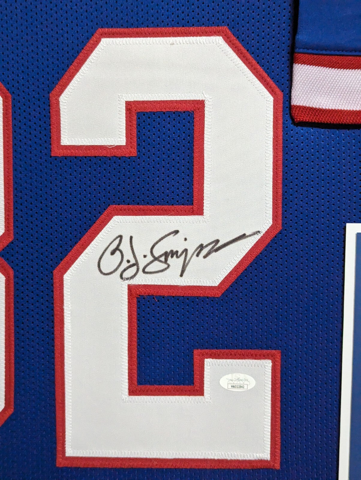 Framed Buffalo Bills Oj Simpson Autographed Signed Jersey Jsa Coa