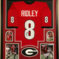 Framed Georgia Bulldogs Riley Ridley Autographed Signed Jersey Jsa Coa