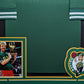 Framed Boston Celtics Larry Bird Autographed Warm Up Jacket Larry Bird Holo