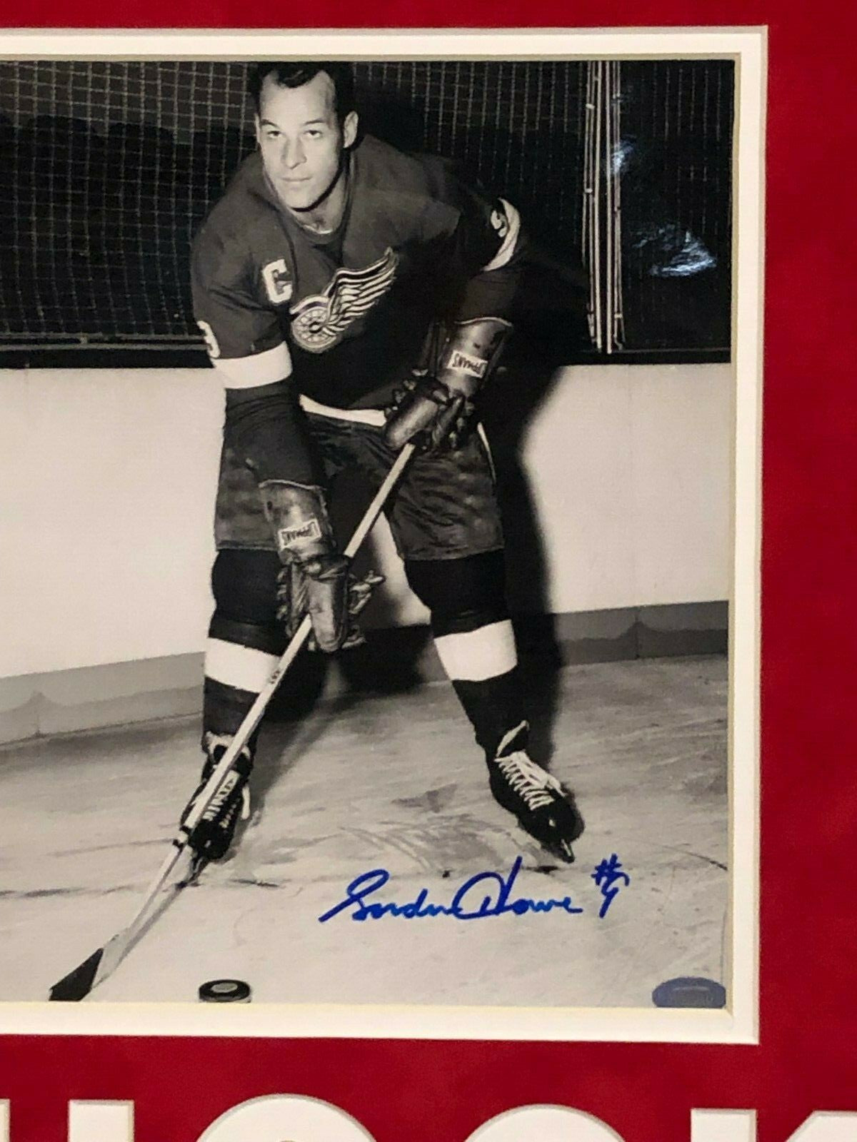Framed Signed Gordie Howe Detroit Redwings 8X10 Photo Collage Mm Coa