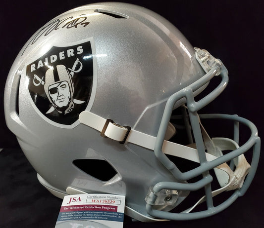 Las Vegas Raiders Davante Adams Signed Full Size Speed Replica Helmet Jsa Coa