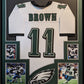 MVP Authentics Framed Philadelphia Eagles Aj Brown Autographed Signed Jersey Beckett Holo 697.50 sports jersey framing , jersey framing