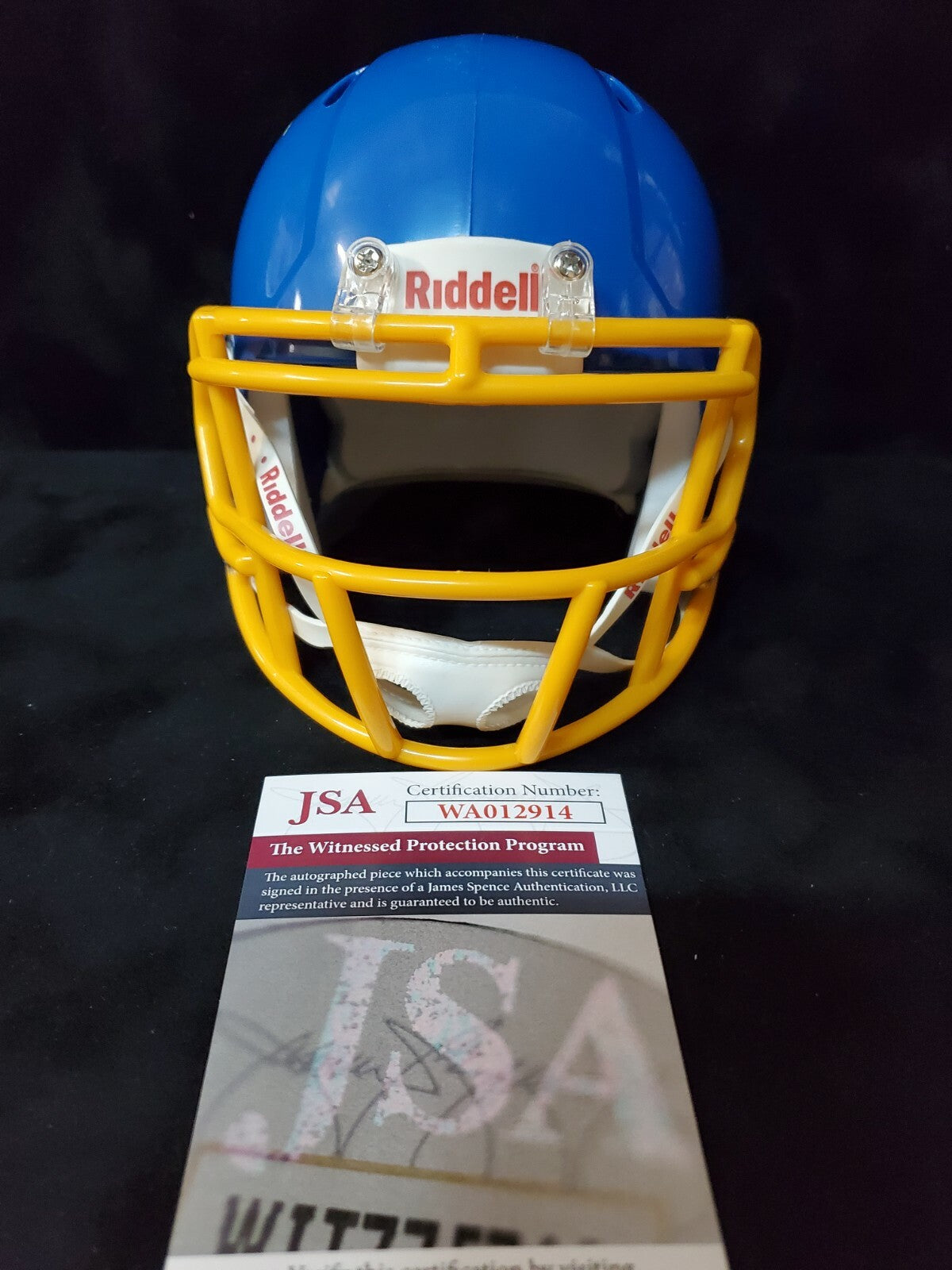 Garner Magnet Trojans Nyheim Hines Signed Mini Helmet Jsa Coa