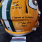 Green Bay Packers Don Horn Signed 4X Insc Full Size Speed Replica Helmet Jsa