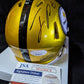 Pittsburgh Steelers Joey Porter Jr Autographed Flash Mini Helmet Jsa Coa