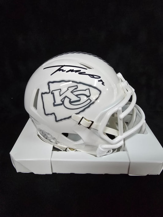 Kansas City Chiefs Trent Mcduffie Autographed Signed Salute Mini Helmet Beckett