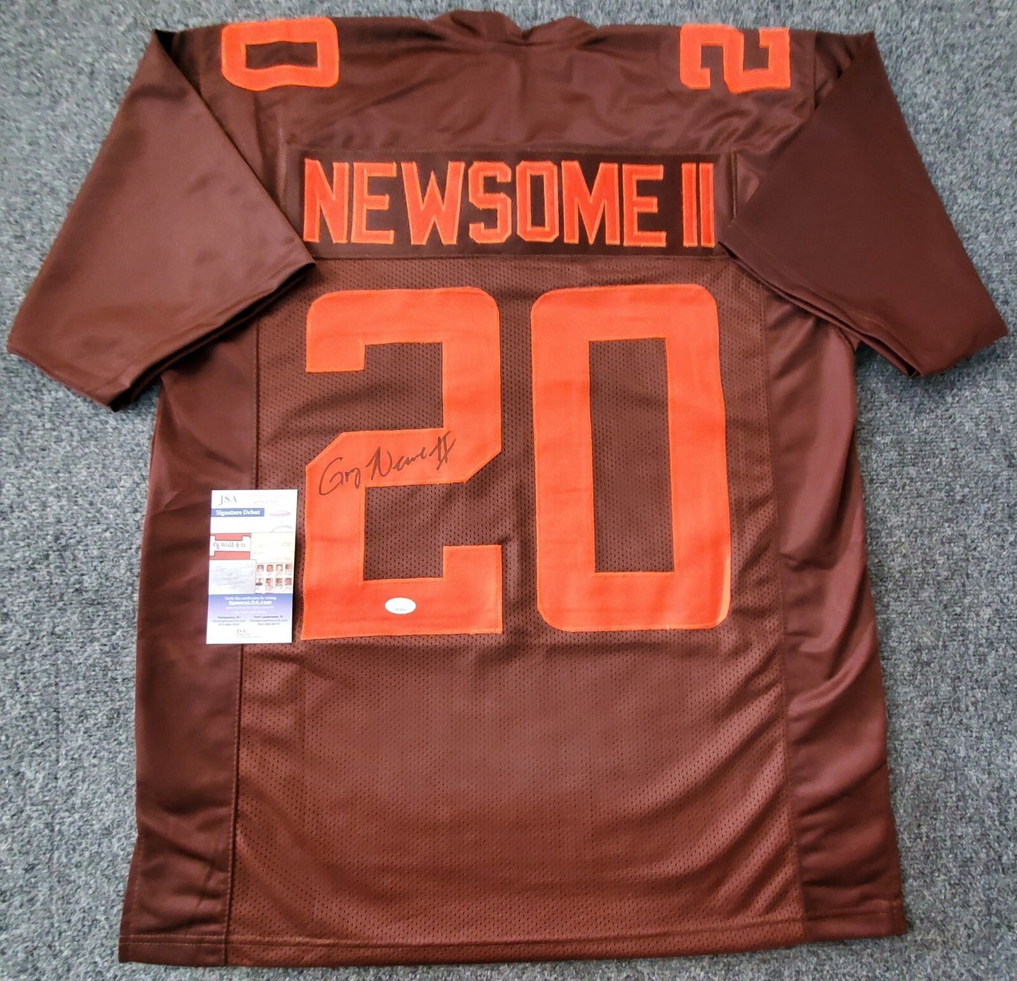Cleveland Browns Greg Newsome Ii Autographed Signed Jersey Jsa Coa