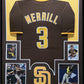 Framed San Diego Padres Jackson Merrill Autographed Signed Jersey Beckett Holo