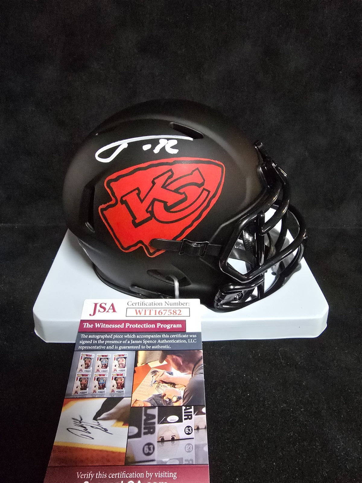 Kansas City Chiefs Tyrann Mathieu Autographed Signed Eclipse Mini Helmet Jsa Coa