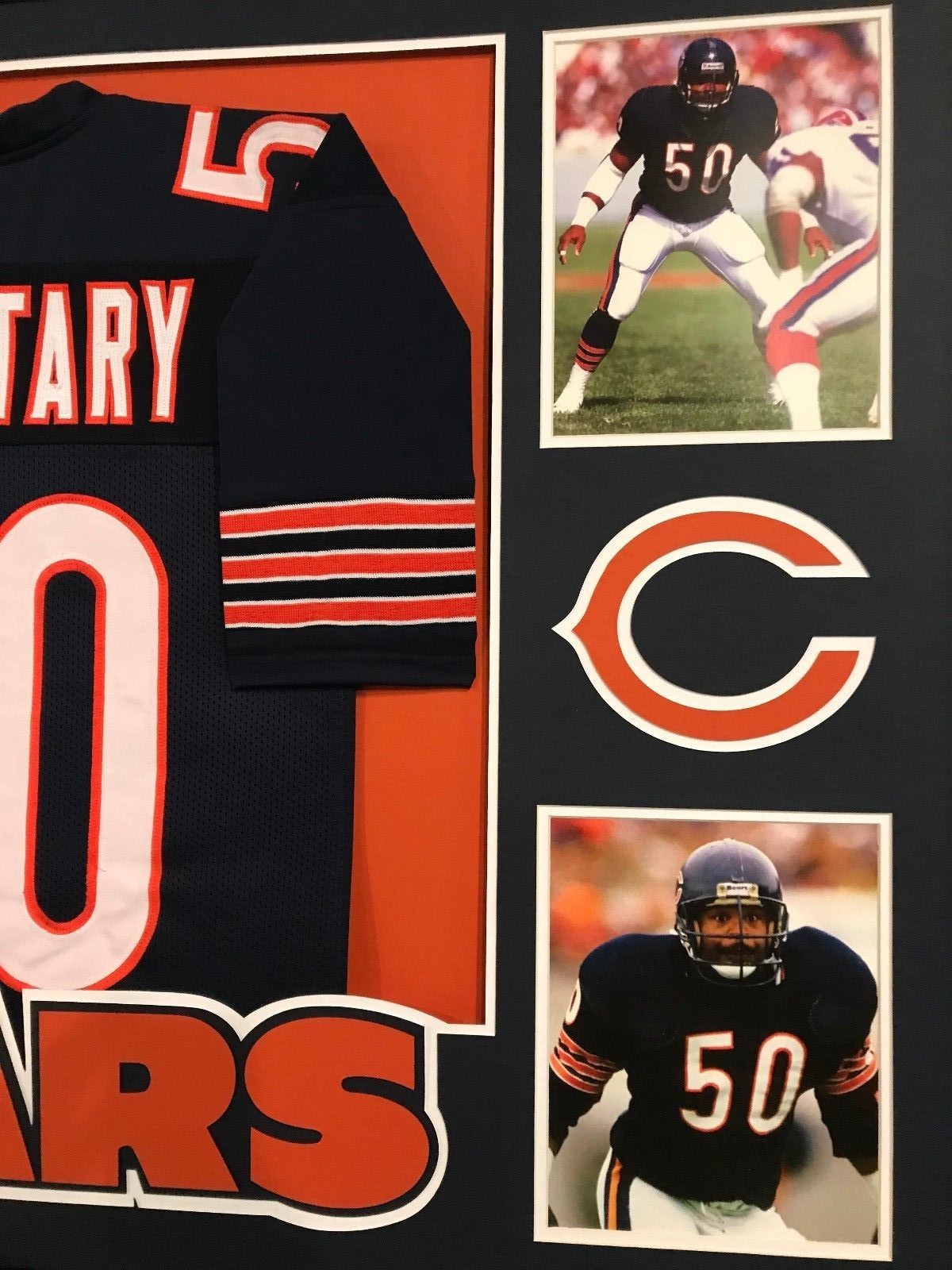 Framed Mike Singletary Autographed Signed Inscribed Chicago Bears Jersey Bas Coa