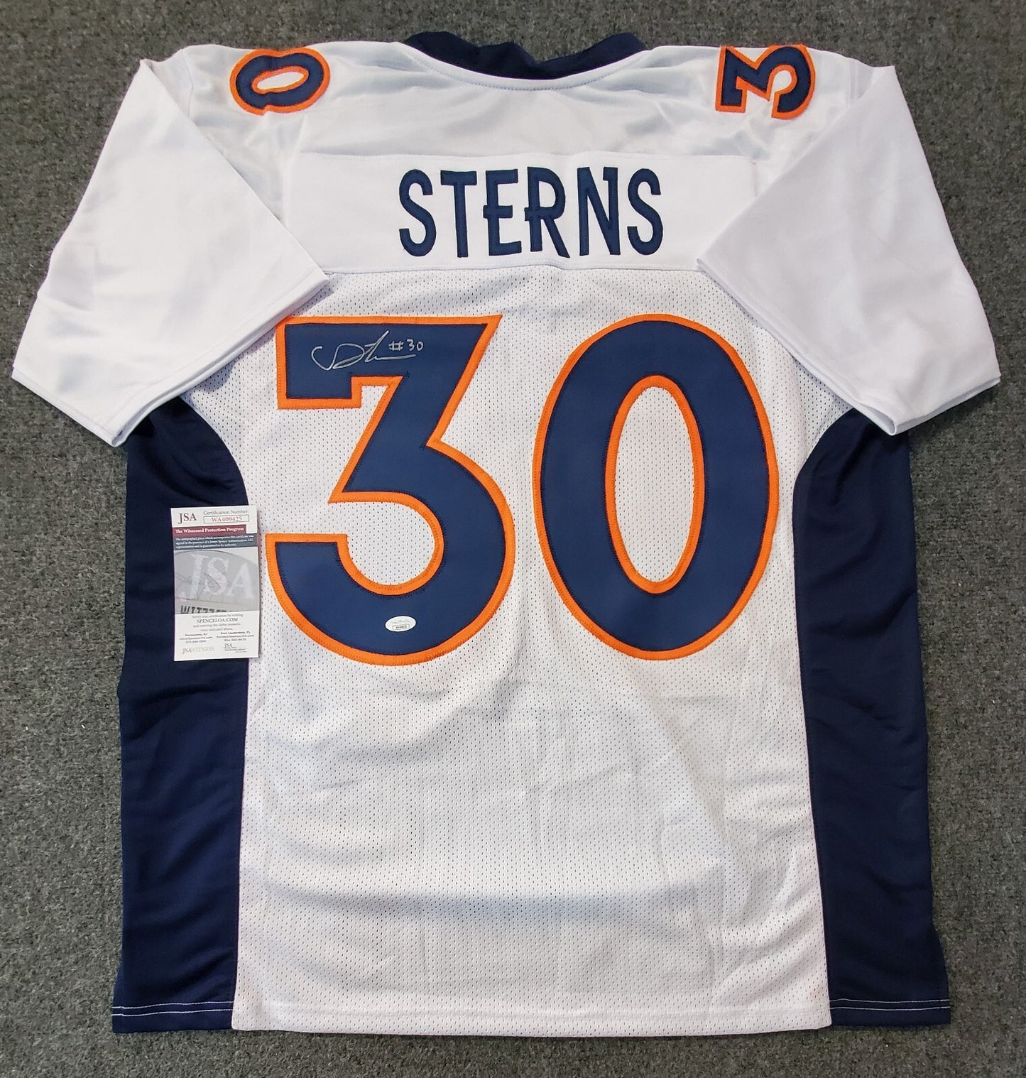 Denver Broncos Caden Sterns Autographed Signed Jersey Jsa  Coa