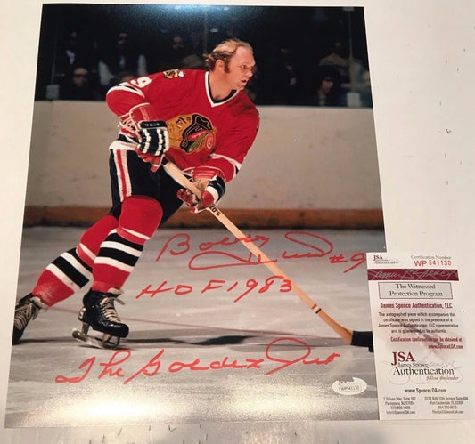 Bobby Hull Autographed Signed Inscribed Chicago Blackhawks 11X14 Photo Jsa Coa