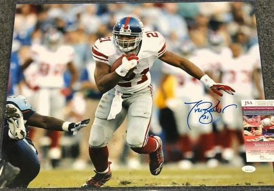 New York Giants Tiki Barber Autographed Signed 16X20 Photo Jsa Coa