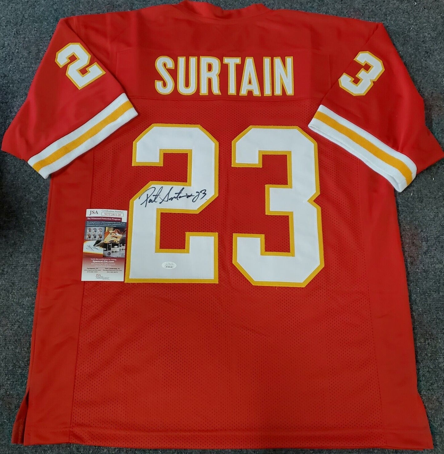 MVP Authentics K.C. Chiefs Patrick Surtain Autographed Signed Jersey Jsa  Coa 98.10 sports jersey framing , jersey framing