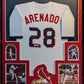 Framed St Louis Cardinals Nolan Arenado Autographed Signed Jersey Jsa Coa