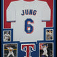 Framed Texas Rangers Josh Jung Autographed Signed Jersey Beckett Hologram