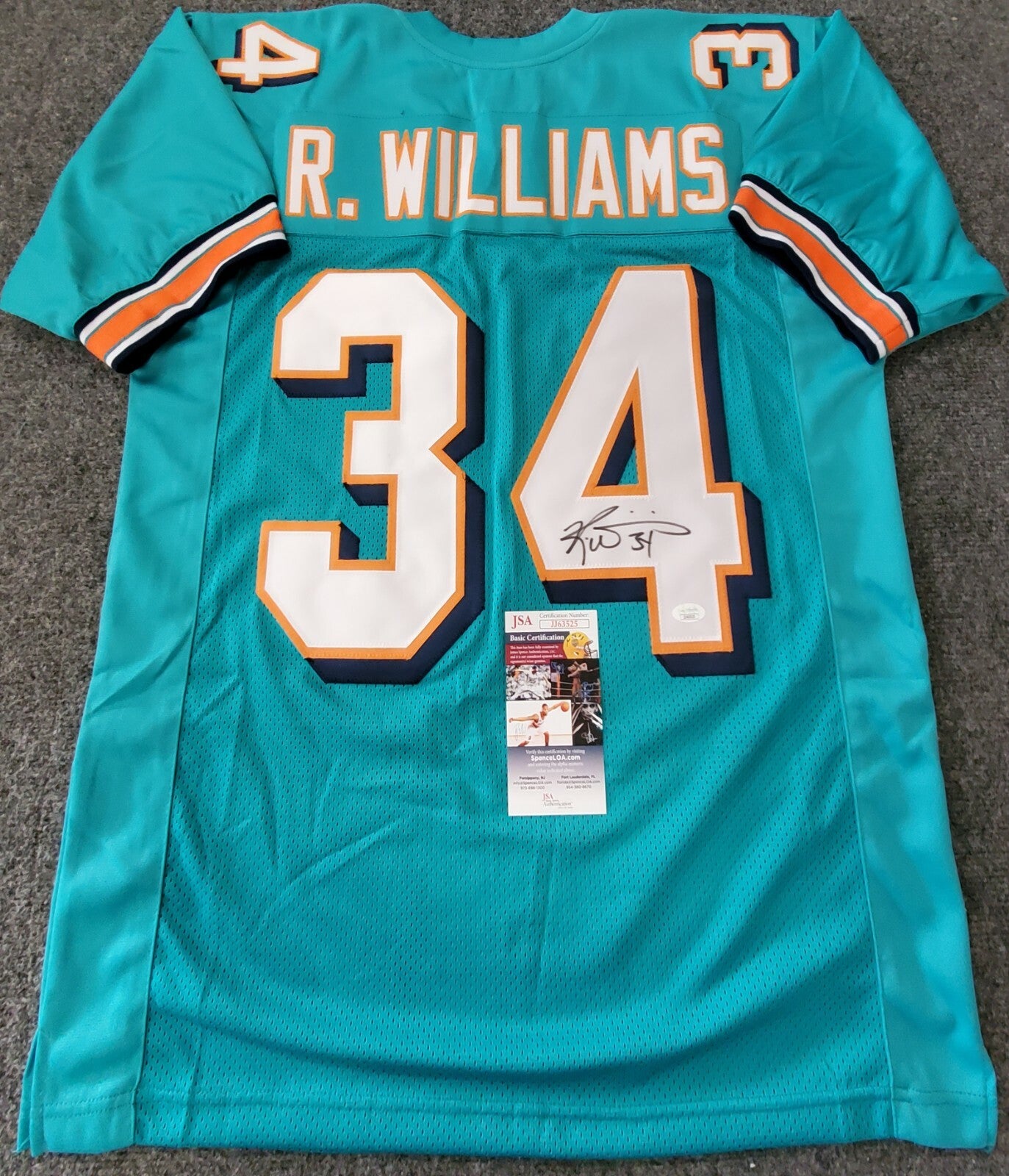 Miami Dolphins Ricky Williams Autographed Signed Jersey Jsa  Coa