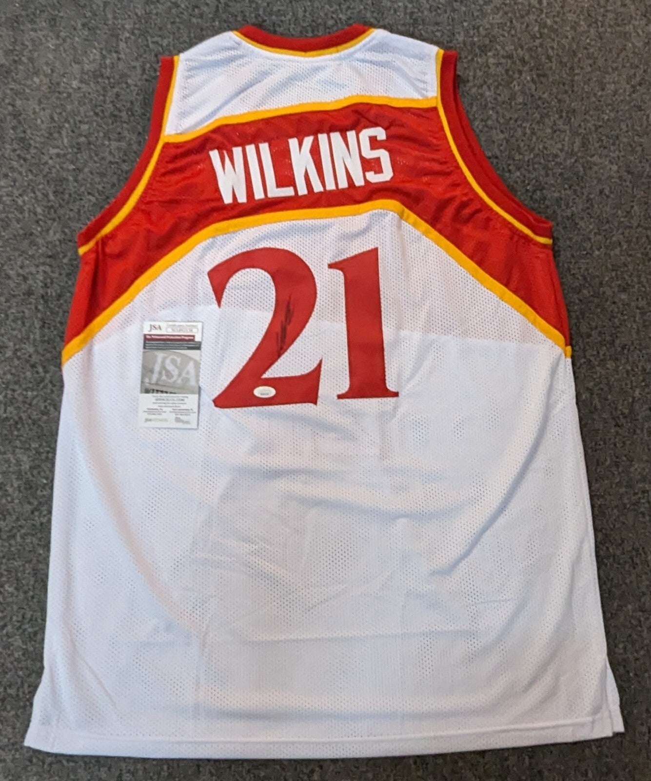 Atlanta Hawks Dominique Wilkins Autographed Signed Jersey Jsa Coa