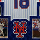Suede Framed N.Y. Mets Darryl Strawberry Autographed Inscribed Jersey Jsa Coa