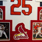 MVP Authentics Framed In Suede St Louis Cardinals Mark Mcgwire "Big Mac" Autographed Jersey Jsa 1125 sports jersey framing , jersey framing