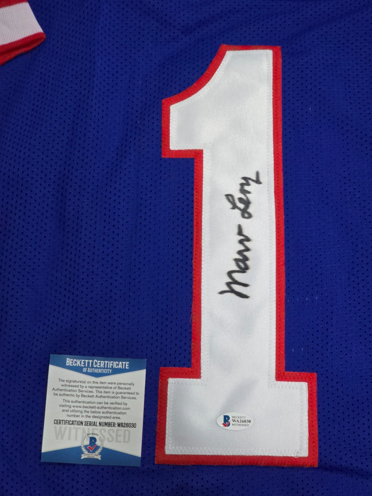 Buffalo Bills Marv Levy Autographed Signed "Coach Levy" Jersey Beckett Coa
