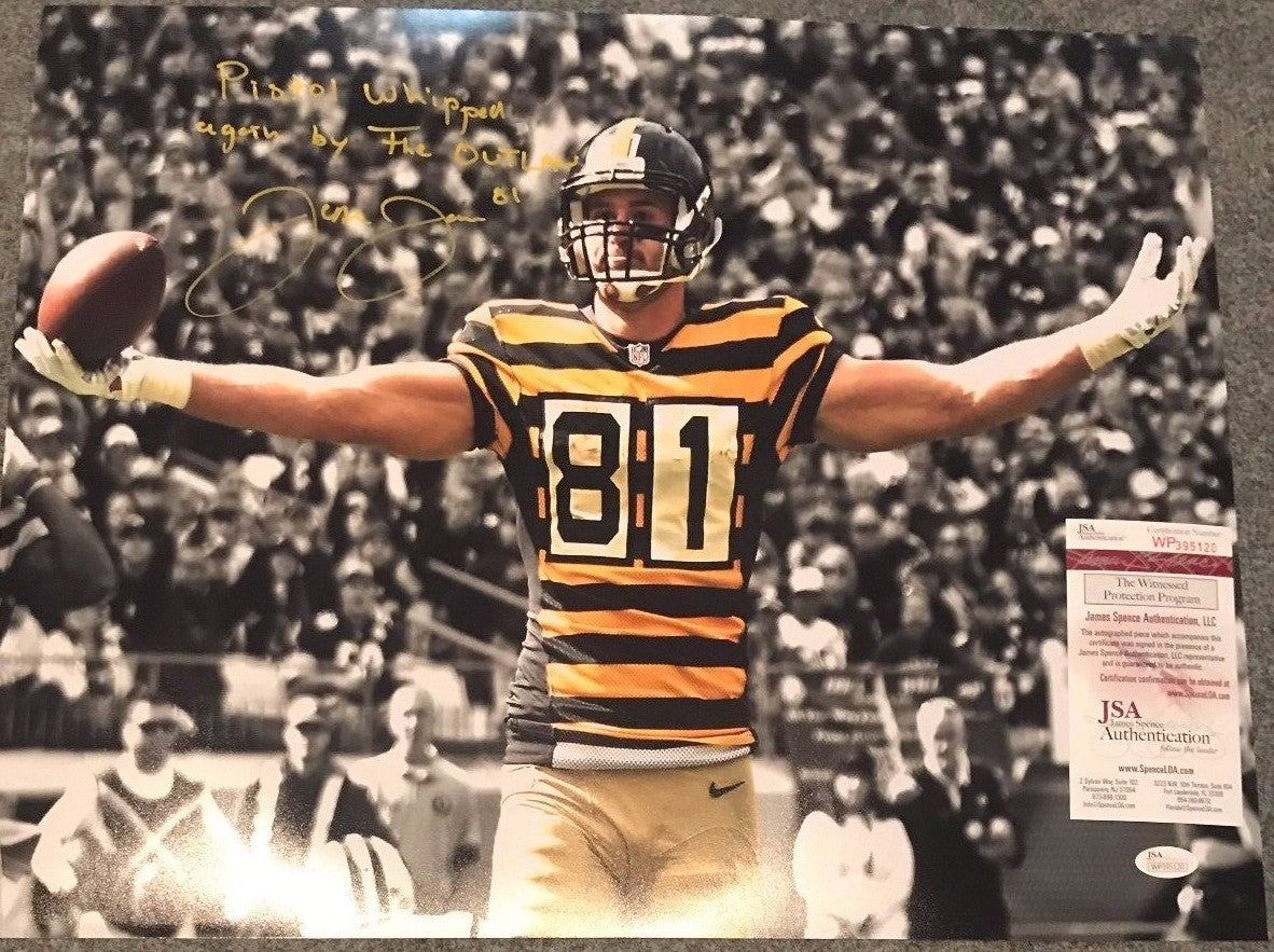Jesse James Autographed Signed Inscribed Pittsburgh Steelers 16X20 Photo Jsa Coa