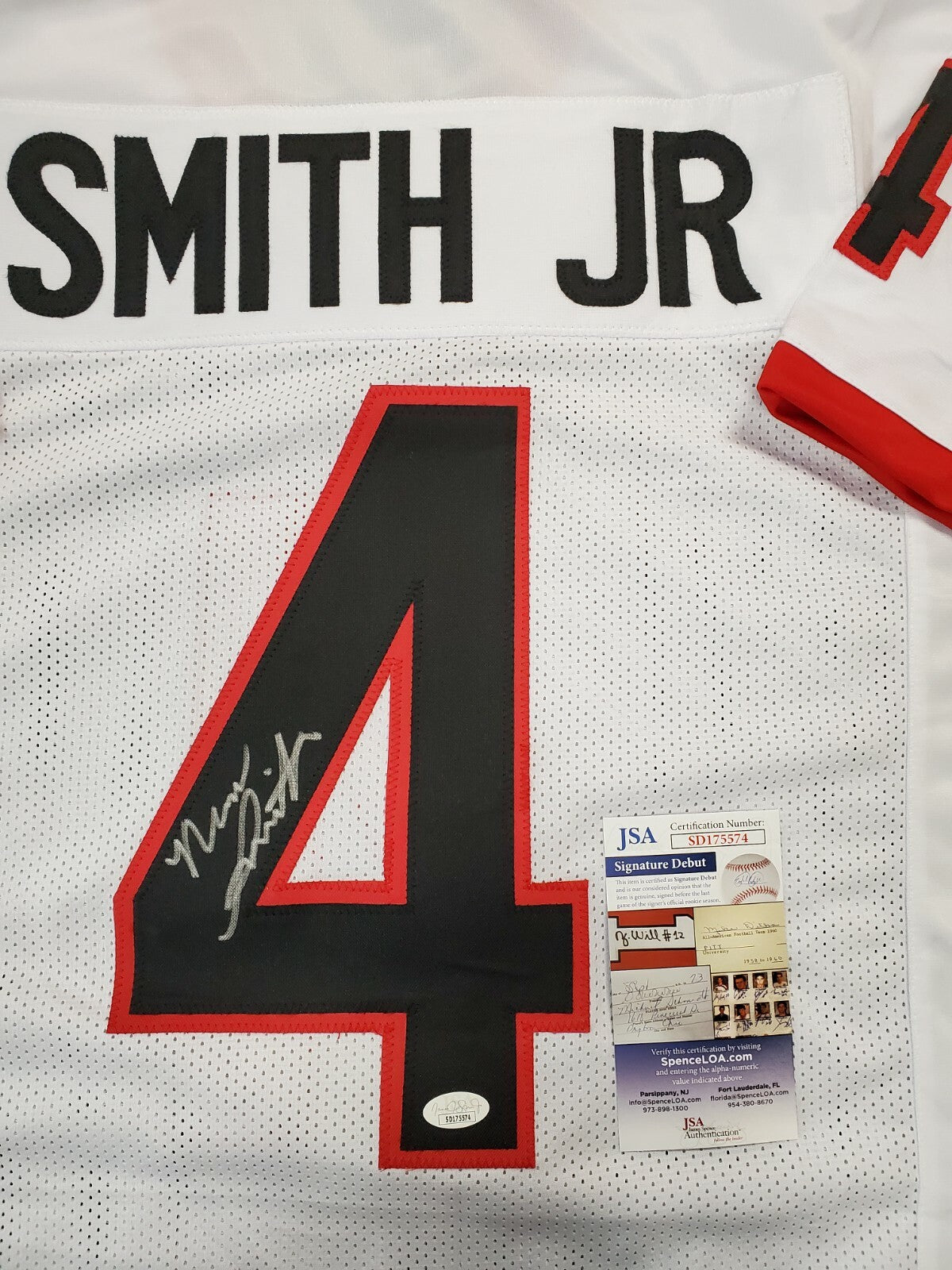 Georgia Bulldogs Nolan Smith Jr Autographed Signed Jersey Jsa Coa