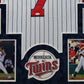 Suede Framed Minnesota Twins Joe Mauer Autographed Signed Jersey Jsa Coa