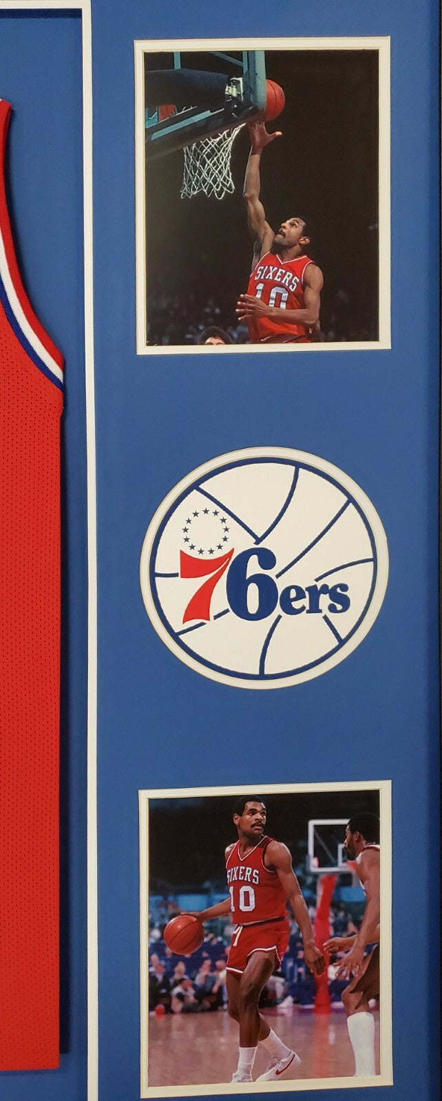 Framed Philadelphia 76Ers "Mo" Maurice Cheeks Autographed Signed Jersey Bas Coa