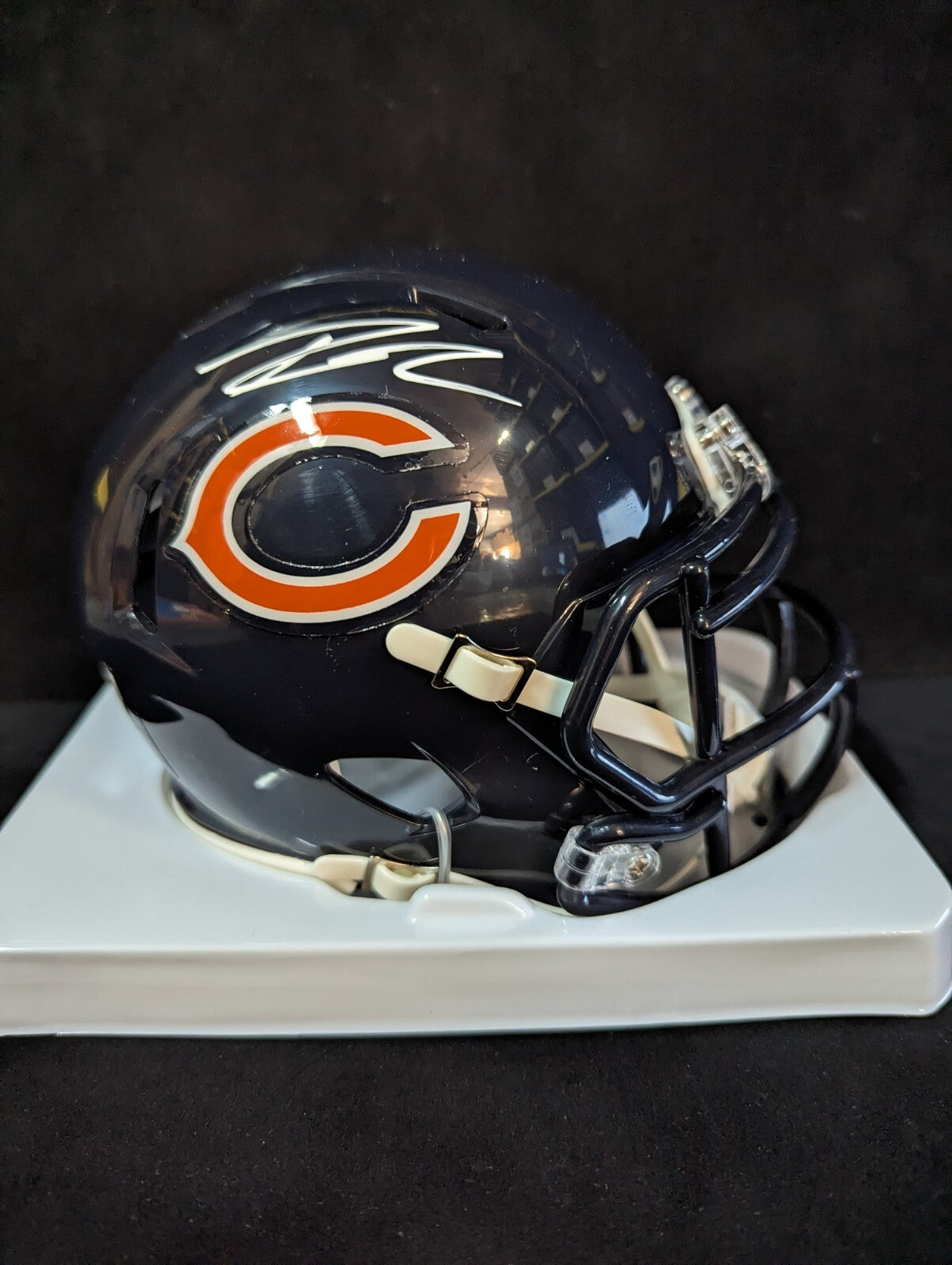 Chicago Bears Roschon Johnson Autographed Speed Mini Helmet Beckett Holo