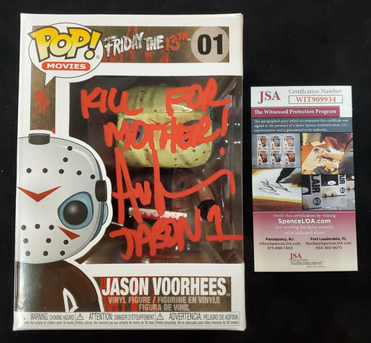 Ari Lehman Signed Insc Friday The 13Th Jason Voorhees Funko Pop Jsa Coa