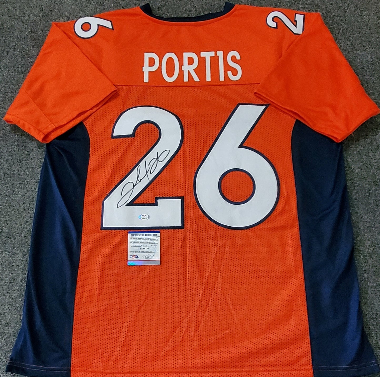 Denver Broncos Clinton Portis Autographed Signed Jersey Psa Coa