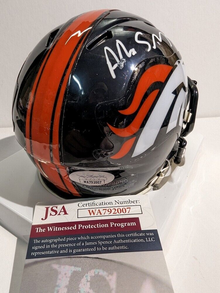 MVP Authentics Denver Broncos Alex Singleton Autographed Signed Mini Helmet Jsa Coa 67.50 sports jersey framing , jersey framing