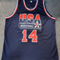 MVP Authentics Usa Basketball Alonzo Mourning Autographed Signed Jersey Jsa Coa 126 sports jersey framing , jersey framing