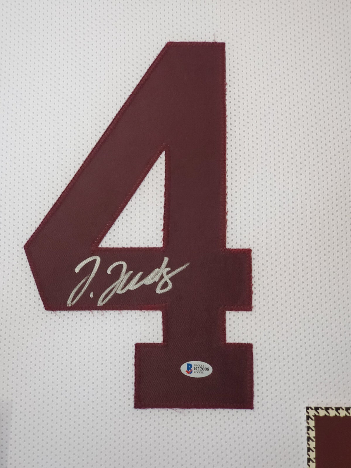 Framed Alabama Crimson Tide Jerry Jeudy Autographed Signed Jersey Beckett Coa