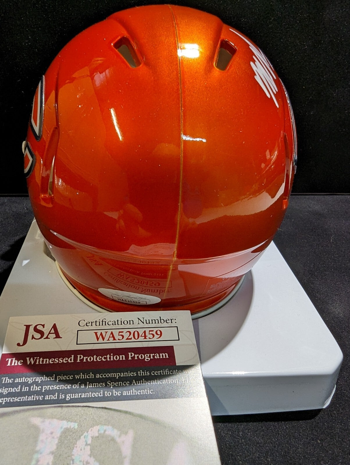Mike Singletary Signed Inscribed Chicago Bears Flash Mini Helmet Jsa Coa
