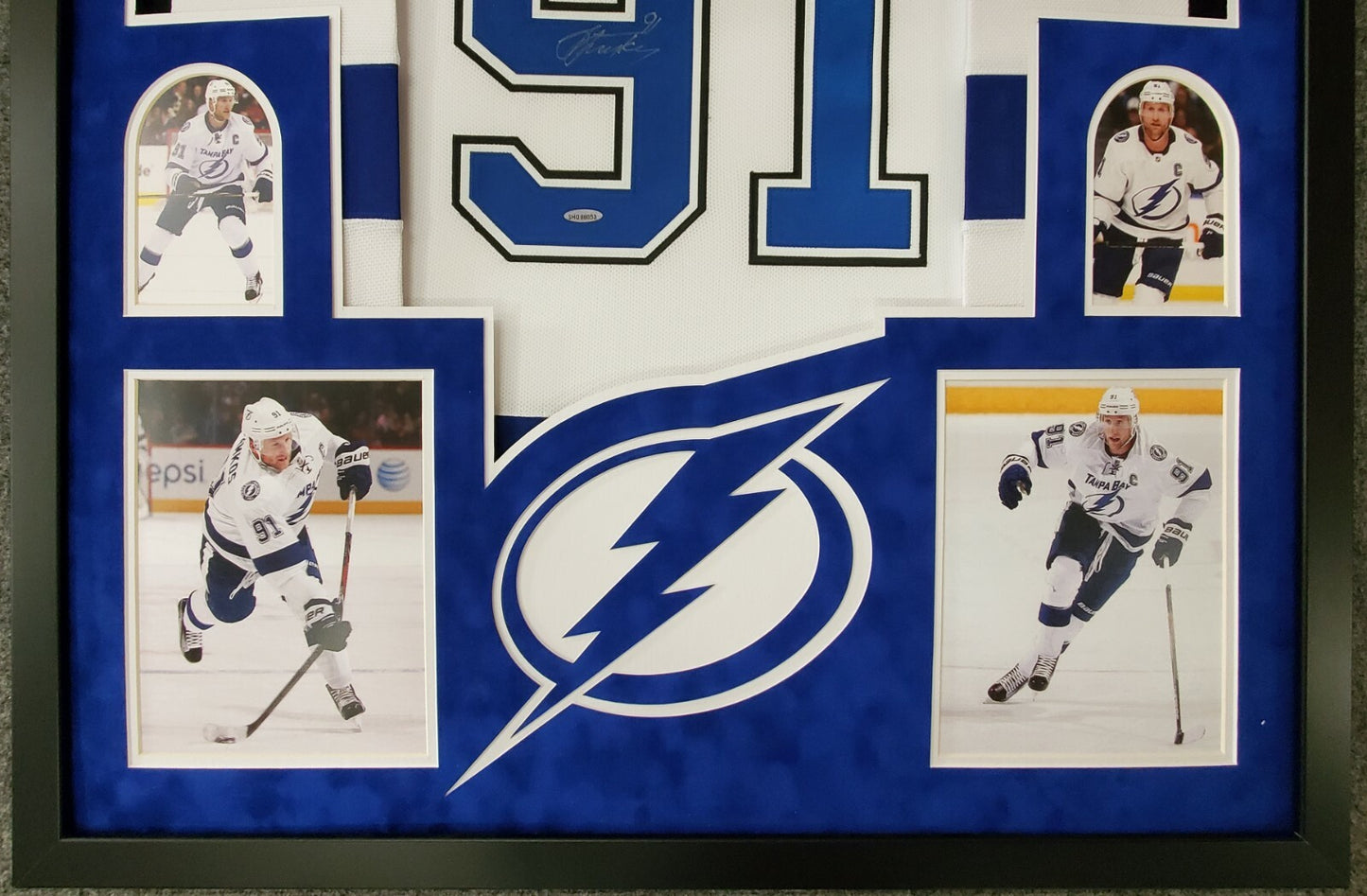 Framed Steven Stamkos Autographed Tampa Bay Lightning Jersey Upper Deck Coa