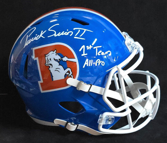 Denver Broncos Pat Surtain Ii Signed Insc Replica Full Size Helmet Beckett