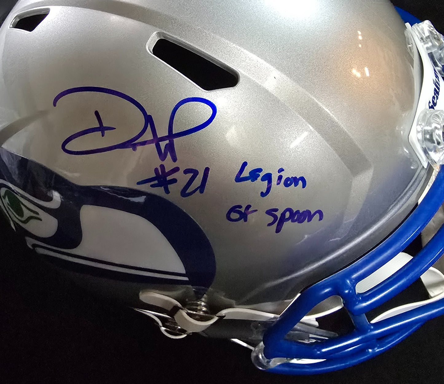 Seattle Seahawks Devon Witherspoon Signed Full Size Speed Rep T/B Helmet Bas