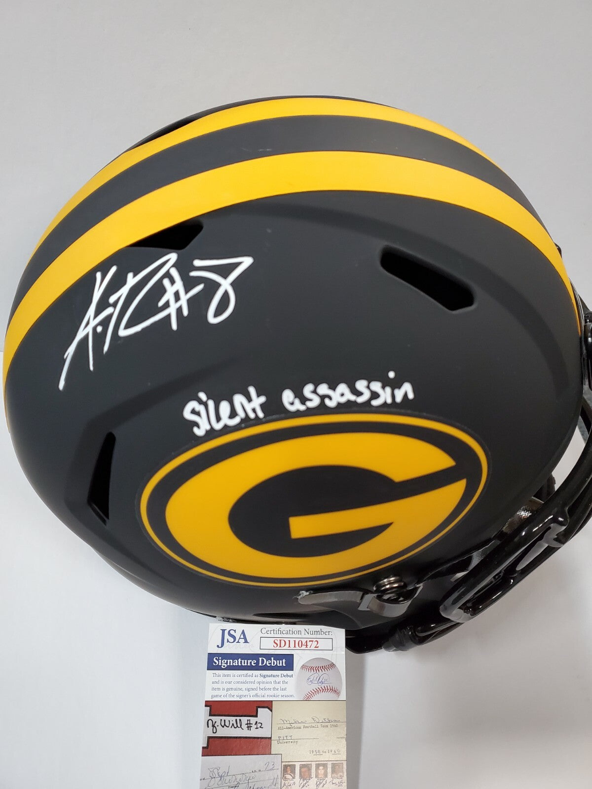 Green Bay Packers Amari Rodgers Signed Insc Full Size Eclipse Rep Helmet Jsa Coa