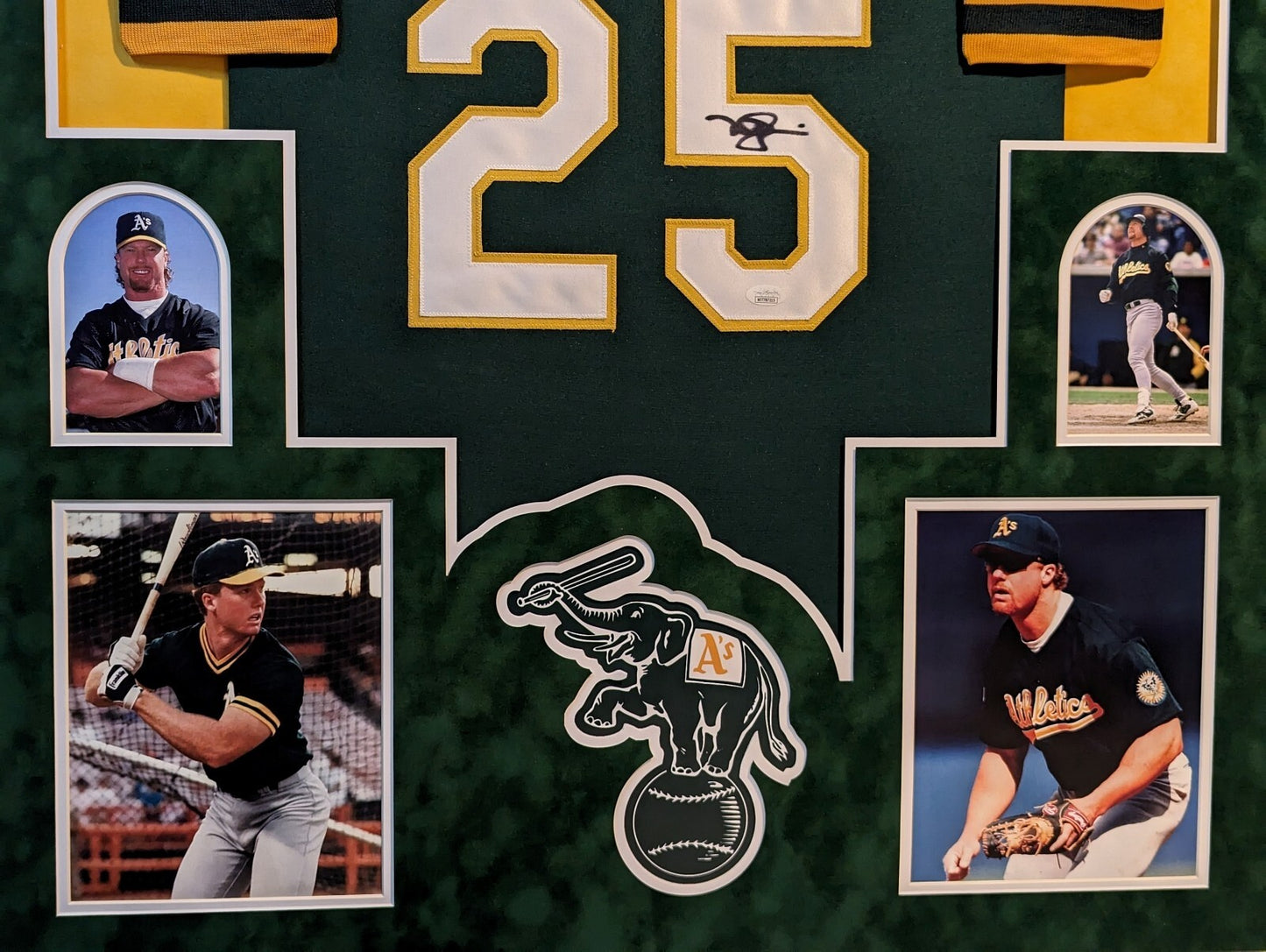 Framed In Suede Oakland A's Mark Mcgwire Autographed Signed Jersey Jsa