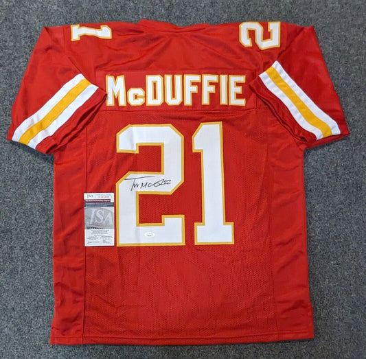 Kansas City Chiefs Trent Mcduffie Autographed Rookie Number 21 Jersey Jsa Coa