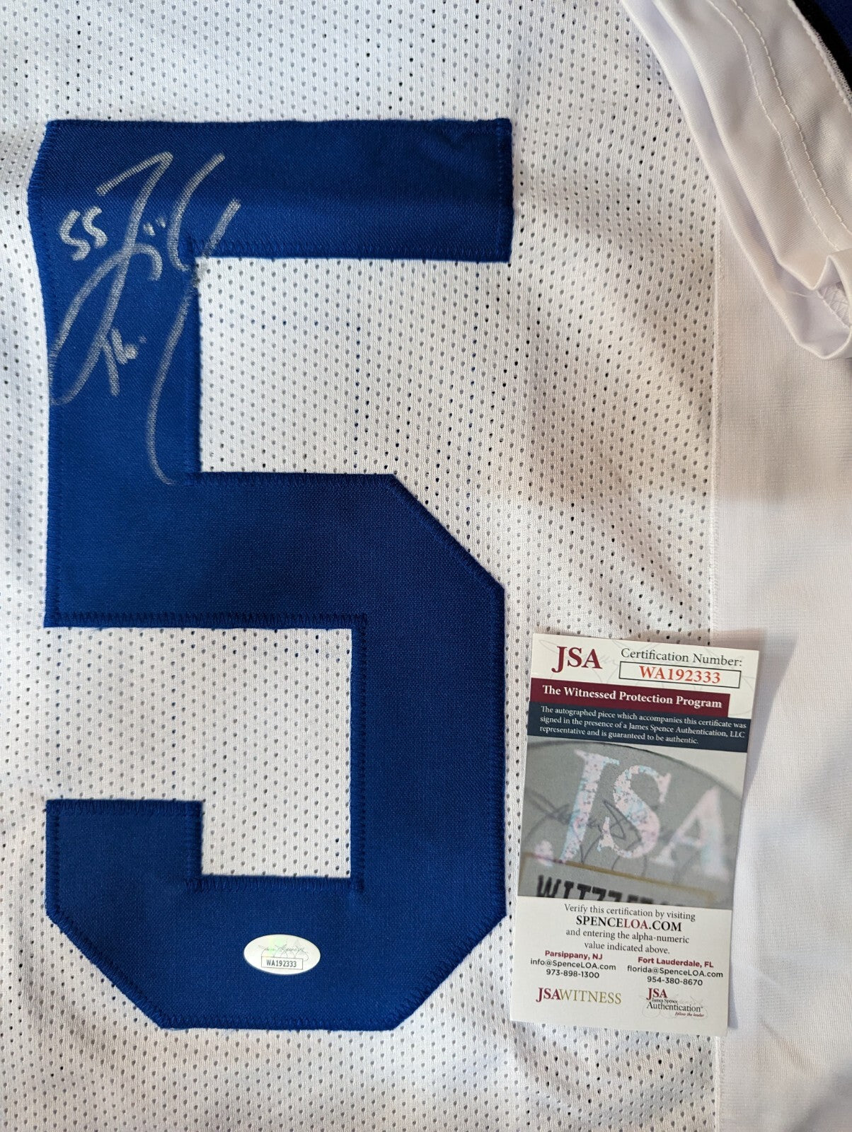 Dallas Cowboys Zach Thomas Autographed Signed Jersey Jsa  Coa