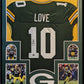 Framed Green Bay Packers Jordan Love Autographed Signed Jersey Beckett Holo
