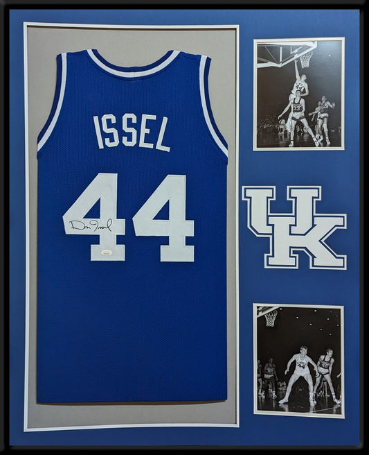 Framed Kentucky Wildcats Dan Issel Autographed Signed Jersey Jsa Coa