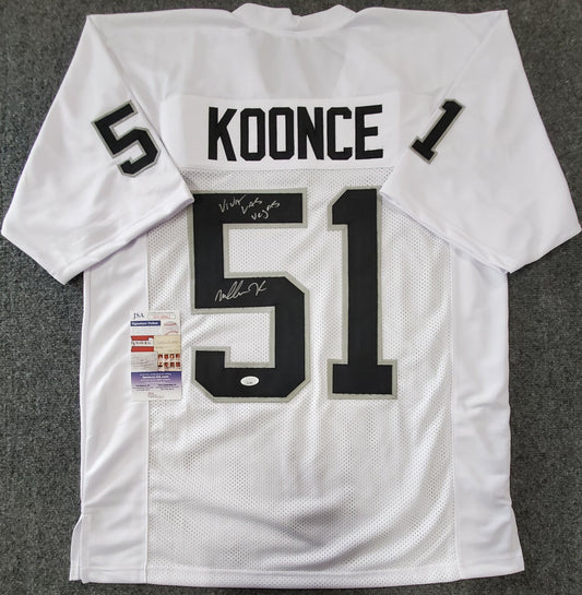 Las Vegas Raiders Malcolm Koonce Autographed Inscribed Jersey Jsa Coa