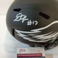 Travis Fulgham Signed Philadelphia Eagles Eclipse Mini Helmet Jsa Coa