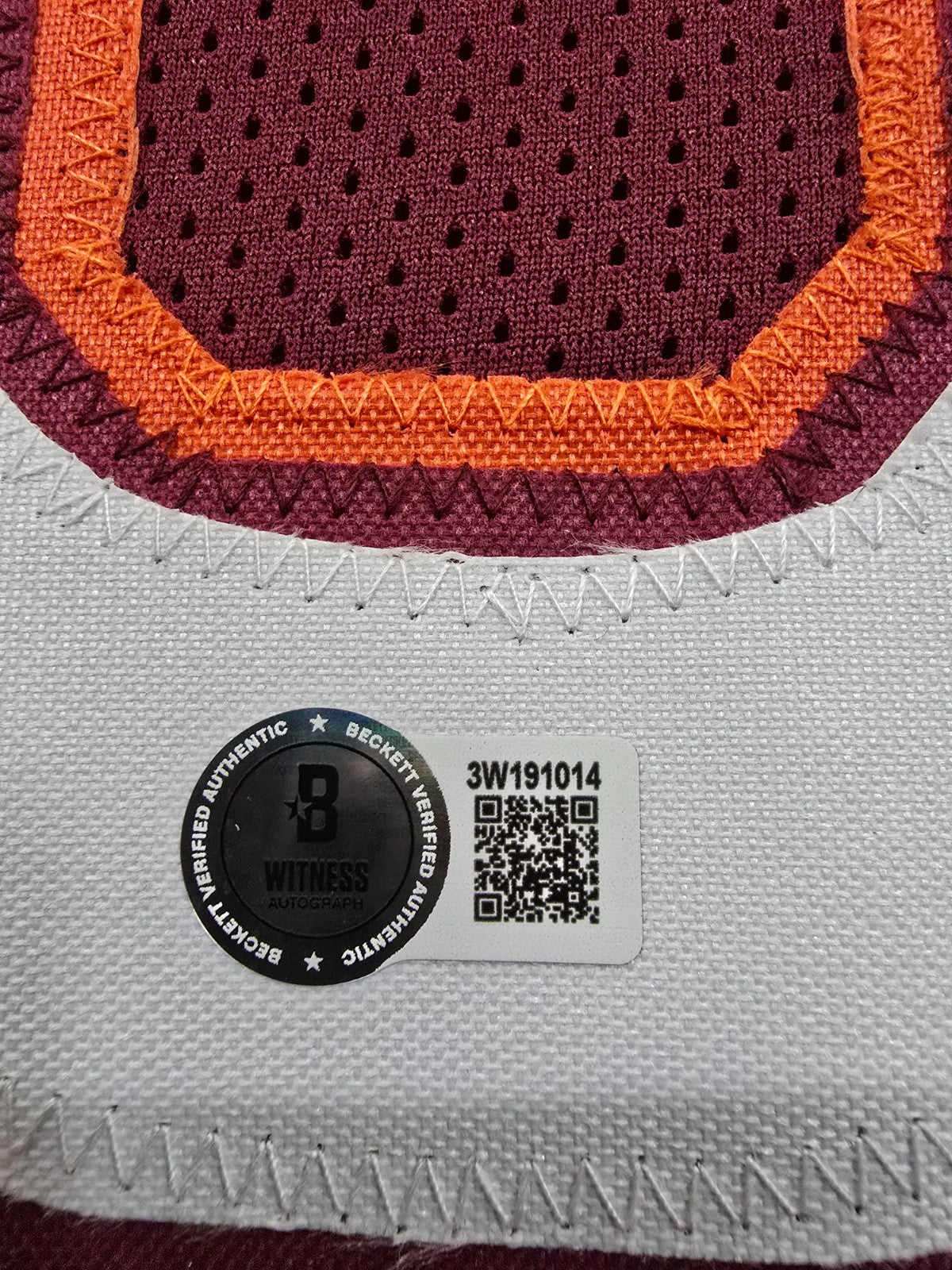 Virginia Tech Hokies Jaylin Lane Signed Autographed Football Jersey Bas Holo