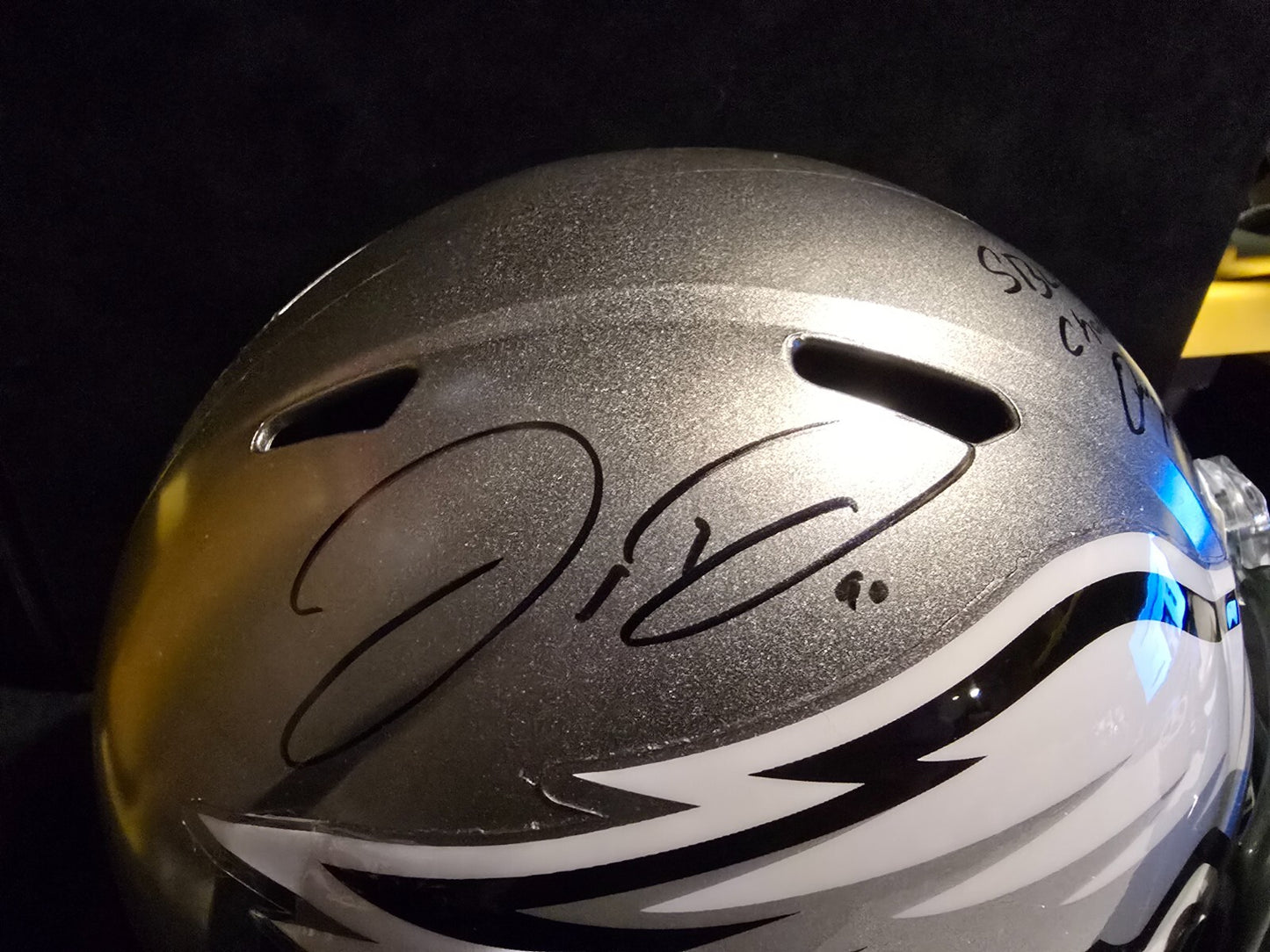 Philadelphia Eagles 3X Signed/2X Inscribed Full Size Flash Replica Helmet Jsa